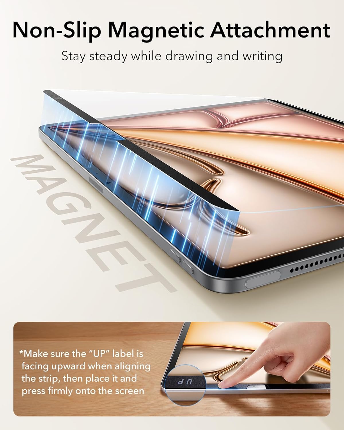 ESR iPad Air 11” Manyetik Paper-Feel Ekran Koruyucu – İnce & Tepkisel