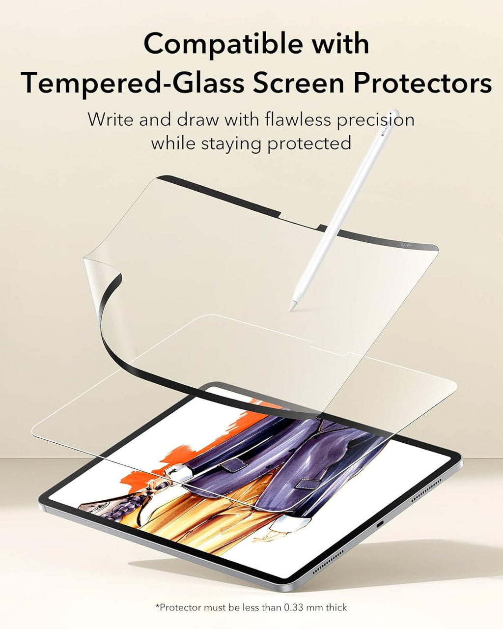 iPad Air 11” için ESR Manyetik Paper-Feel Ekran Koruyucu