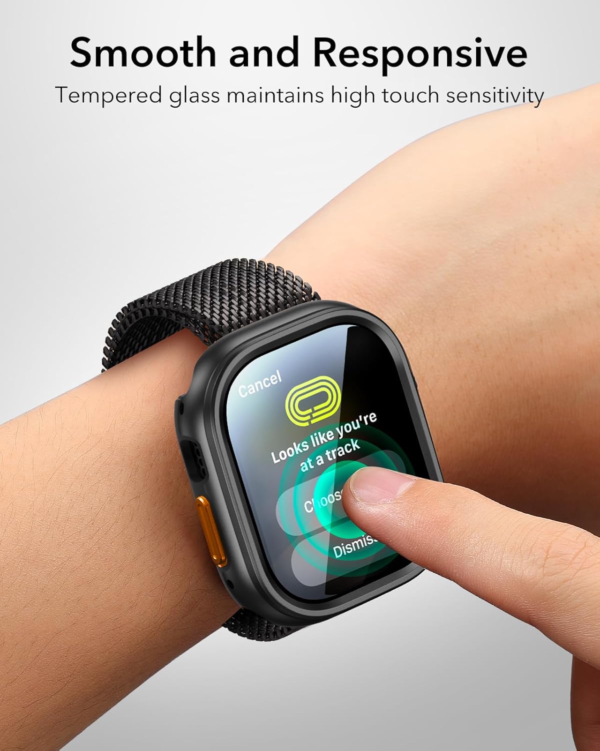 ESR Apple Watch Ultra 3/2/1 Kılıf 49 mm – Alüminyum, Armorite Cam, 2’li