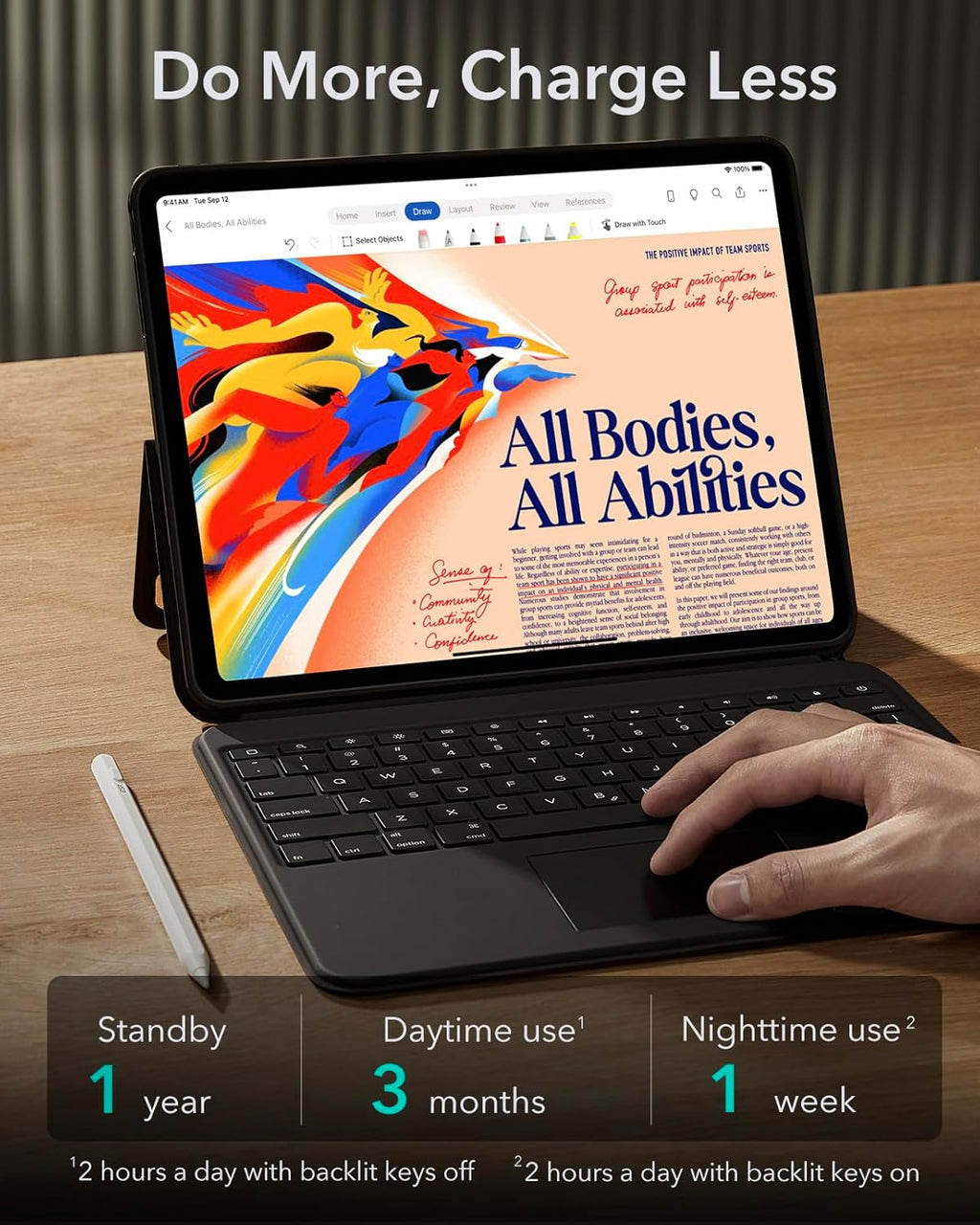 iPad Pro 13” için ESR Ascend Klavye Kılıfı