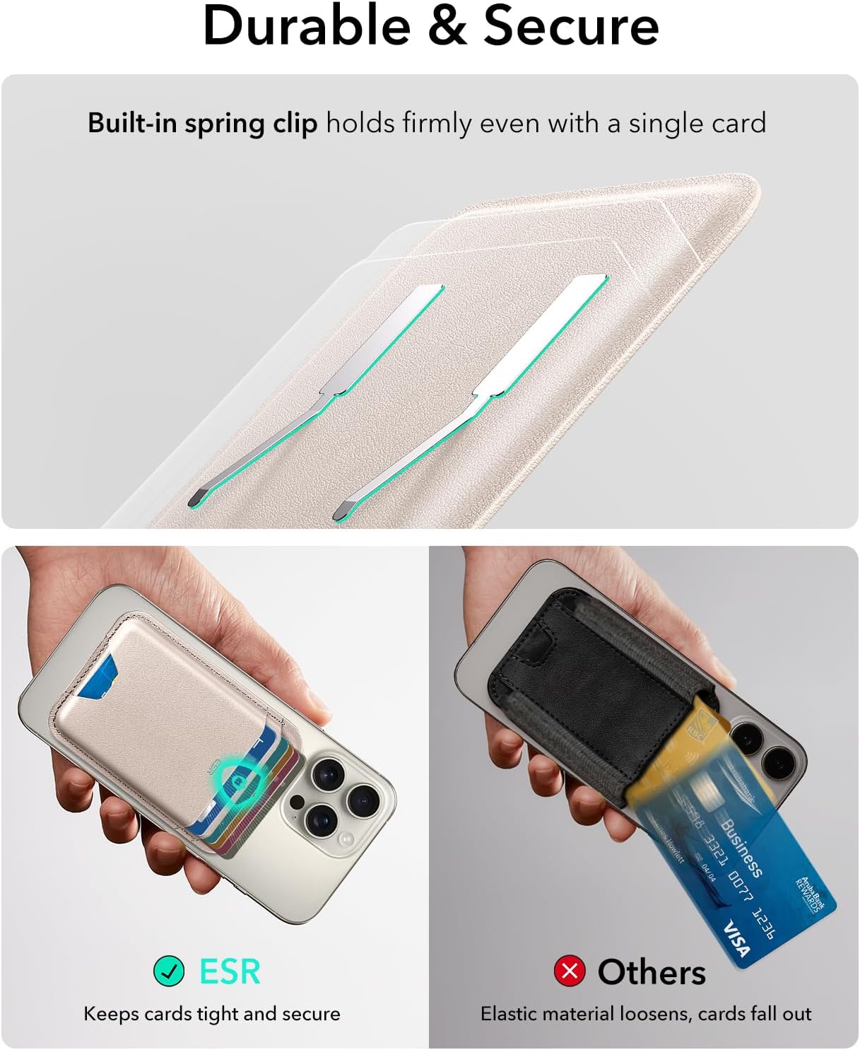 ESR MagSafe Kartlık Cüzdan – 5 Kart, RFID, Kompakt & Dayanıklı