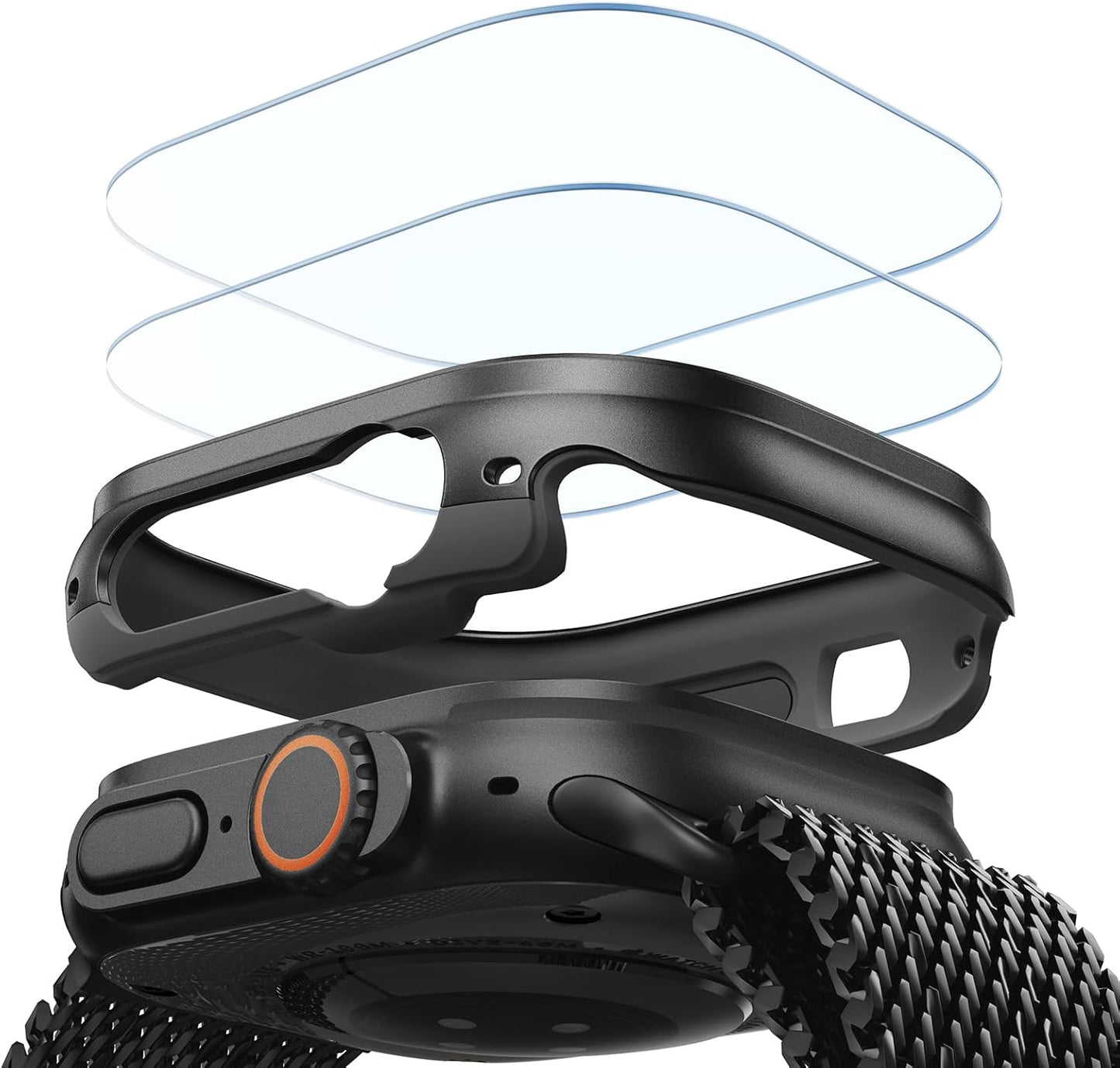 ESR Apple Watch Ultra 3/2/1 Kılıf 49 mm – Alüminyum, Armorite Cam, 2’li