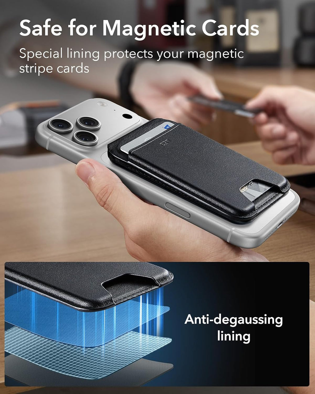 ESR HaloLock MagSafe Vegan Deri Cüzdan Standı