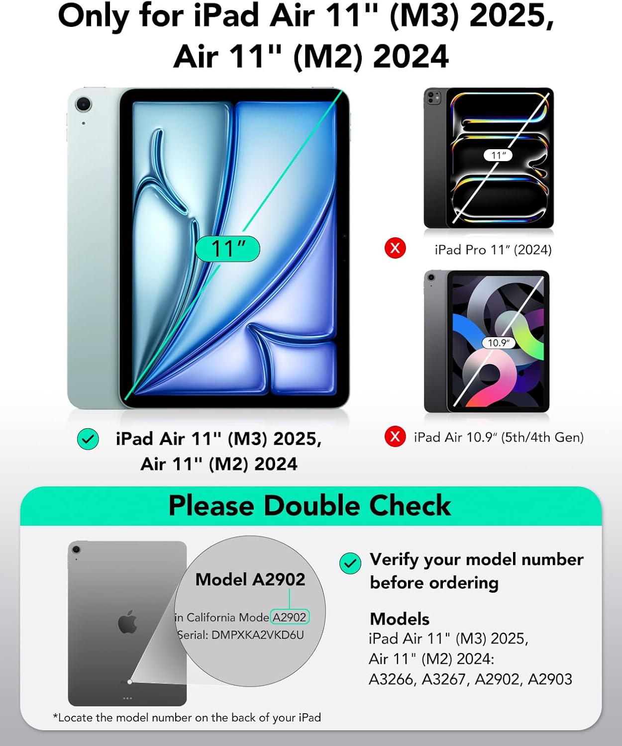 iPad Air 11” için ESR UltraFit Ekran Koruyucu (2’li)