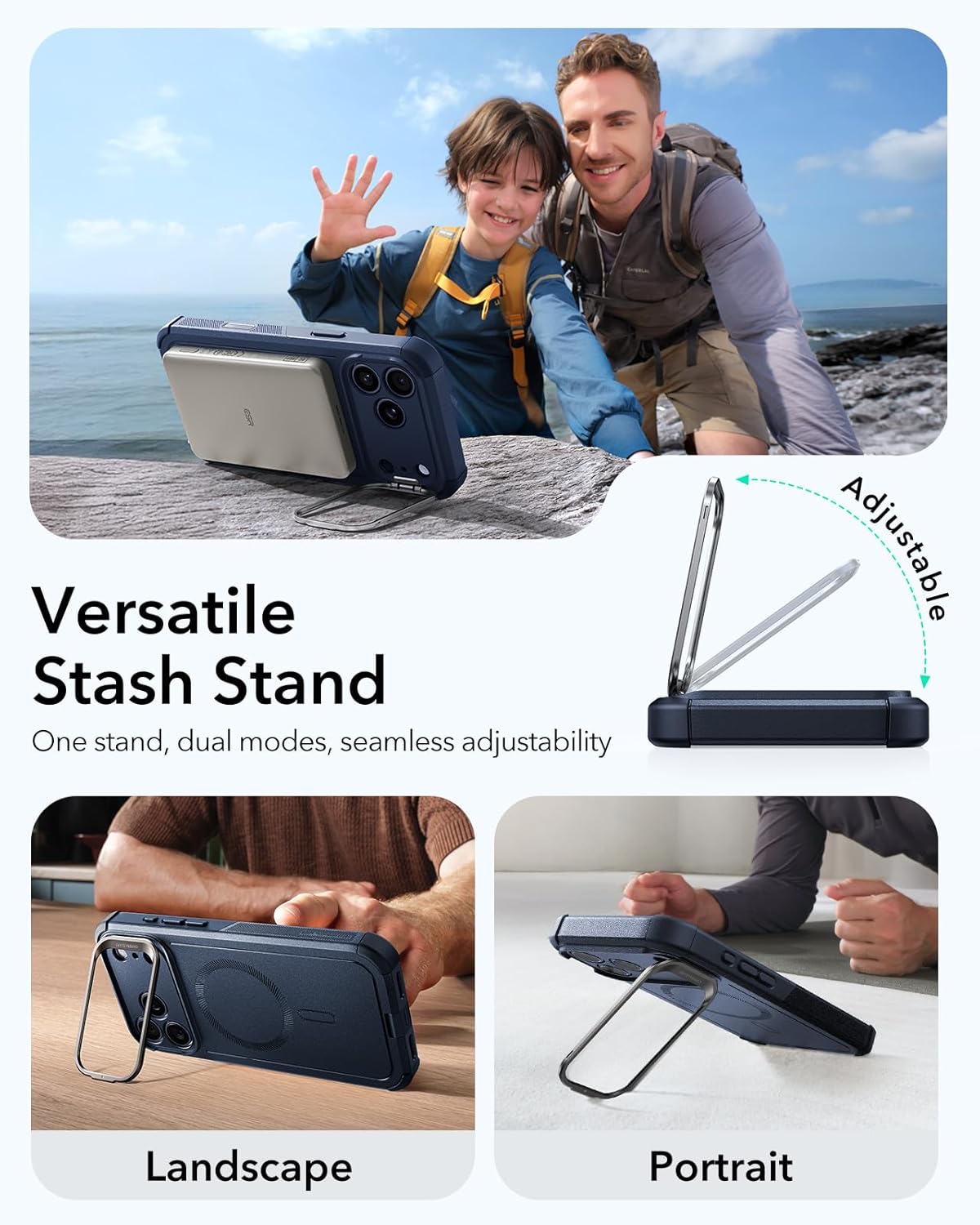 iPhone 17 Pro Max için ESR Stash MagSafe Standlı Kılıf