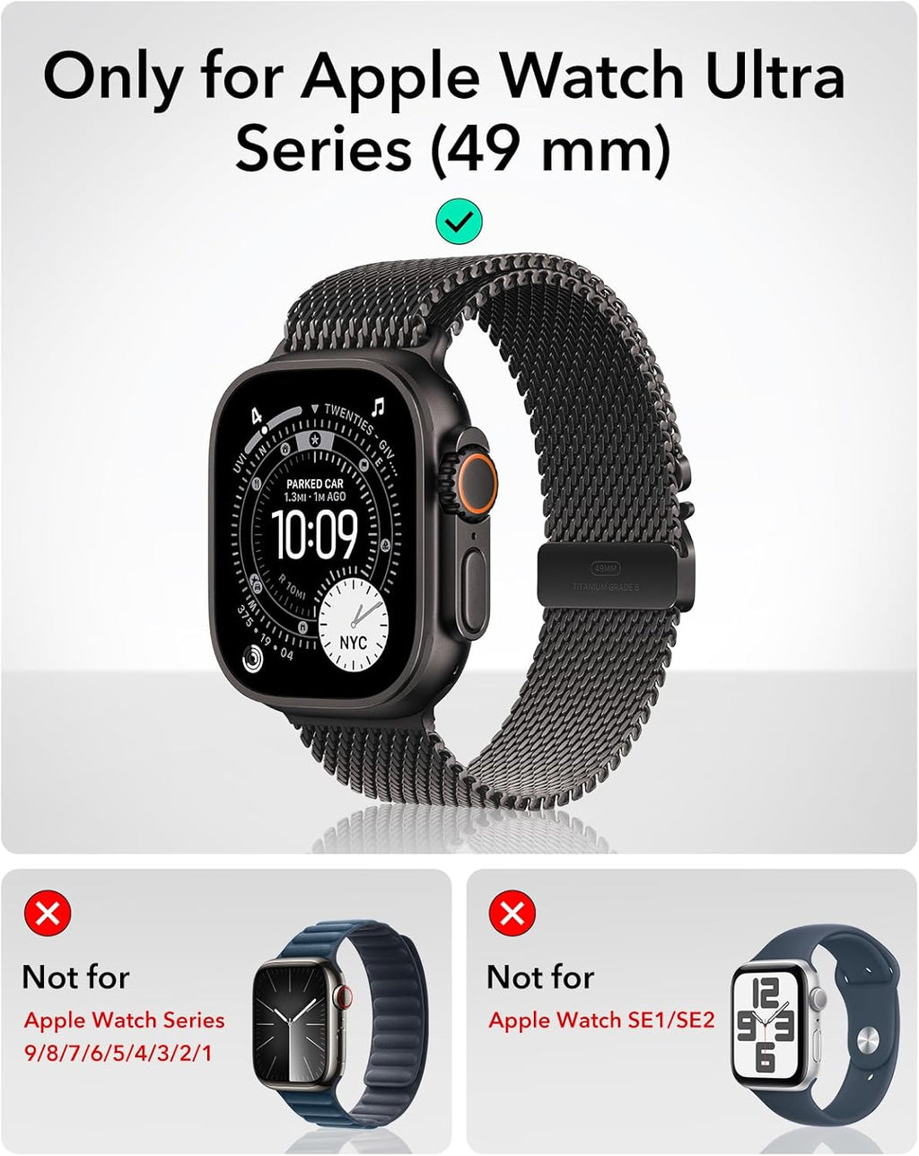 Apple Watch Ultra 49 mm için ESR Alüminyum Kılıf (2’li)