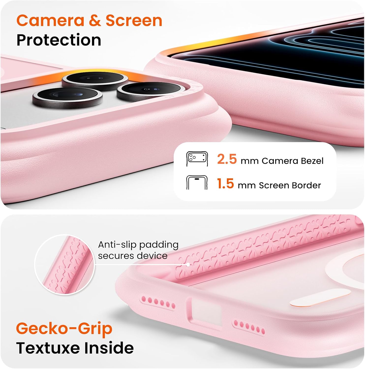 ORNARTO AirBuffer iPhone 17 Pro Max Kılıf, MagSafe Uyumlu, 18 FT (5.5 m) Düşme Koruması, Darbeye Dayanıklı, Köşe Korumalı, Mat Yarı Saydam İnce Koruyucu Telefon Kılıfı