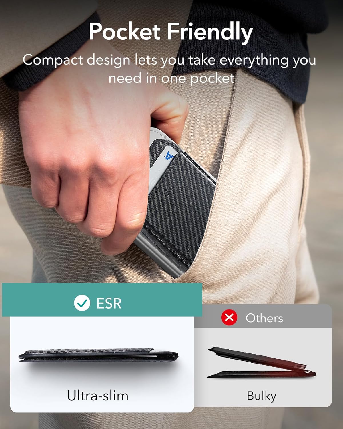 ESR için MagSafe Cüzdan (HaloLock), MagSafe Kart Tutucu ile Uyumlu