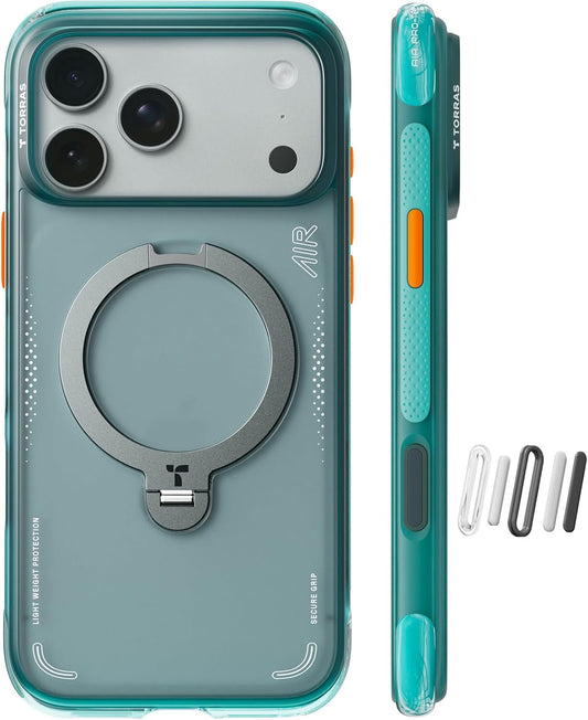 TORRAS Ostand Q3 Air Telefon için 17 Pro Max Kılıf Koruma Kapağı 17,5 cm G Yeşil