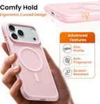 ORNARTO AirBuffer iPhone 17 Pro Max Kılıf, MagSafe Uyumlu, 18 FT (5.5 m) Düşme Koruması, Darbeye Dayanıklı, Köşe Korumalı, Mat Yarı Saydam İnce Koruyucu Telefon Kılıfı