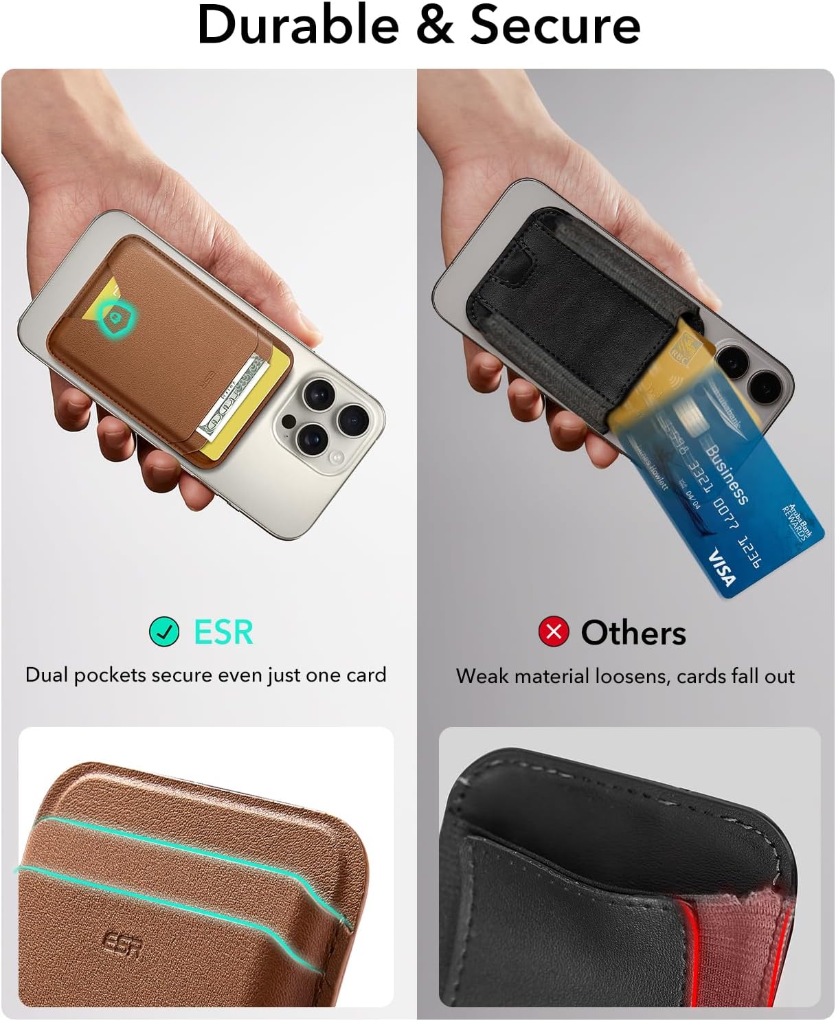 ESR MagSafe Kartlık Cüzdan – 5 Kart, RFID, Kompakt & Dayanıklı