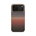 __vg|Kahverengi|0|741654367490-01|Apple iPhone 17 Pro Kılıf M-safe Şarj Özellikli Aramid Karbon Fiber Pitaka Military-Grade Sunset-Moonrise Serisi Kapak