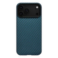 __vg|Siyah-Mavi|0|741654367742-01|Apple iPhone 17 Pro Max Kılıf MagSafe Şarj Özellikli Kamera Kontrol Butonlu Aramid Karbon Fiber Pitaka Ultra-Slim Kapak