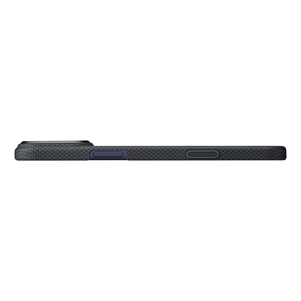 __vg|Siyah|5|741654367858-06|Apple iPhone 17 Pro Max Kılıf MagSafe Şarj Özellikli Lumintex Teknolojili Fosforlu Aramid Karbon Fiber Pitaka Tactile Woven Aries Serisi Kapak