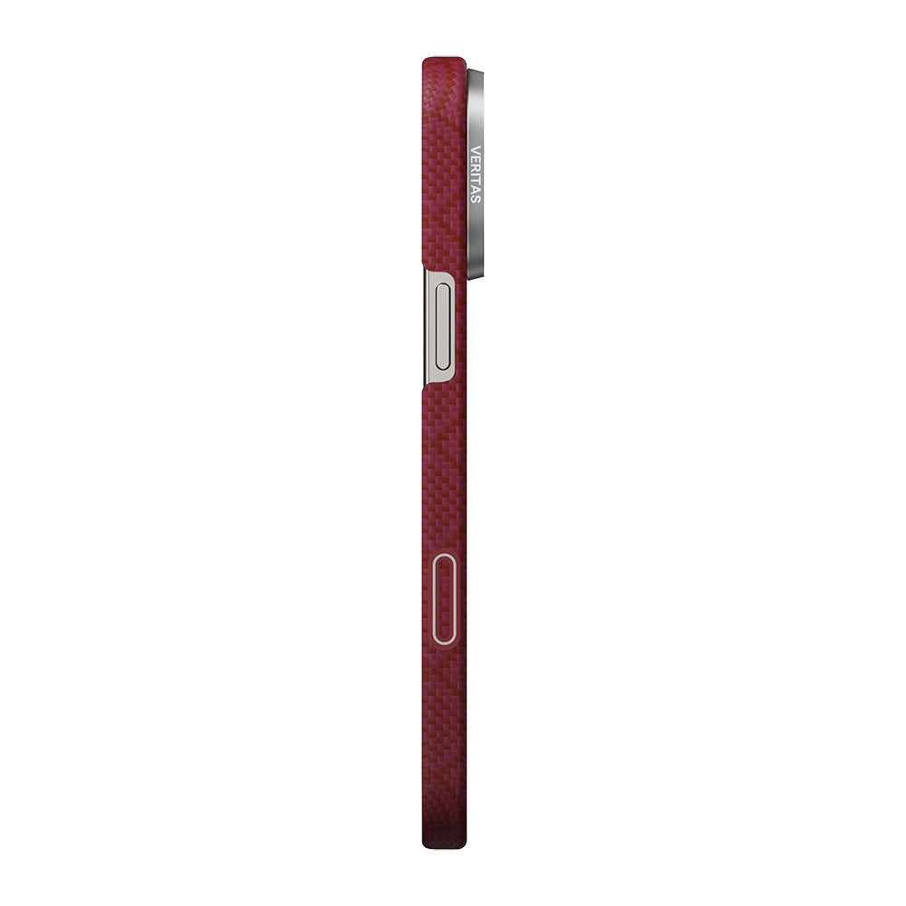 __vg|Kırmızı|2|741654368831-03|Apple iPhone 16 Pro Max Kılıf M-safe Şarj Özellikli Aramid Karbon Fiber Pitaka Harvard University Serisi Kapak
