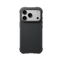 Apple iPhone 18 Pro Kılıf MagSafe Şarj Özellikli 600D Aramid Fiber Pitaka Black-Grey Twill Serisi Cairn Kapak - Siyah-Gri