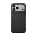 Apple iPhone 18 Pro Max Kılıf MagSafe Şarj Özellikli 600D Aramid Fiber Pitaka Black-Grey Twill Serisi Cairn Kapak - Siyah-Gri
