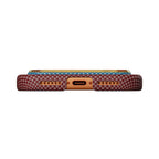 __vg|Mavi-Kahverengi|4|741654369562-05|Apple iPhone 17 Pro Max Kılıf MagSafe Şarj Özellikli Aramid Karbon Fiber Pitaka Sunset 2.0 California Dream Serisi Kapak