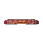 __vg|Turuncu-Kırmızı|5|741654369579-06|Apple iPhone 17 Pro Max Kılıf MagSafe Şarj Özellikli Aramid Karbon Fiber Pitaka Sunset 2.0 California Dream Serisi Kapak
