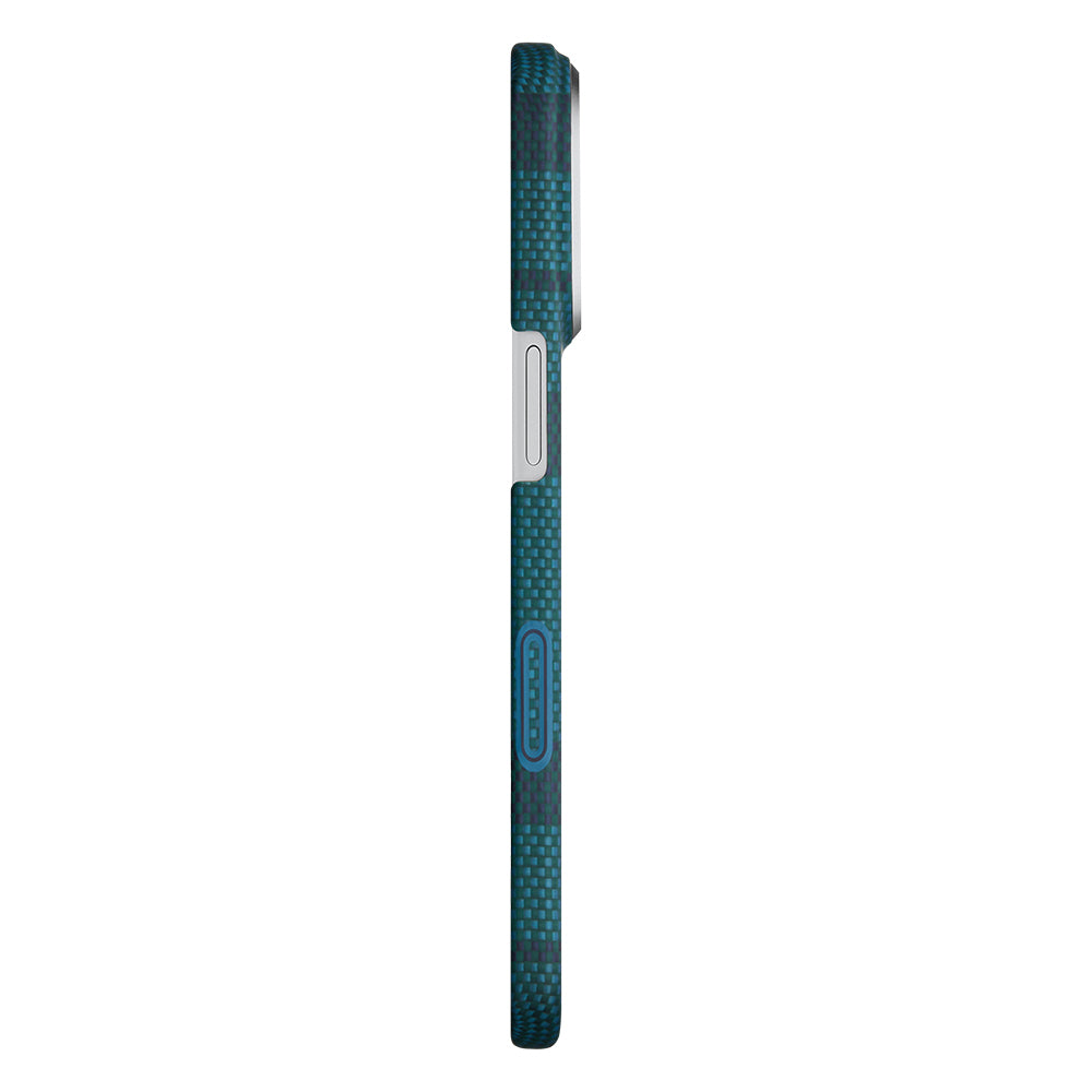 __vg|Mavi|4|741654369630-05|Apple iPhone 17 Pro Max Kılıf MagSafe Şarj Özellikli Aramid Karbon Fiber Pitaka Flora in Grid Serisi Kapak