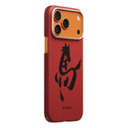 __vg|Kırmızı|1|741654370131-02|Apple iPhone 17 Pro Max Kılıf MagSafe Şarj Özellikli Aramid Karbon Fiber Pitaka Horse Painting Serisi Kapak