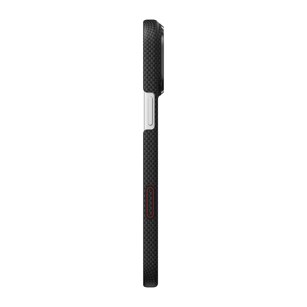 __vg|Siyah|5|741654370162-06|Apple iPhone 17 Pro Max Kılıf MagSafe Şarj Özellikli Aramid Karbon Fiber Pitaka Horse Painting Serisi Kapak