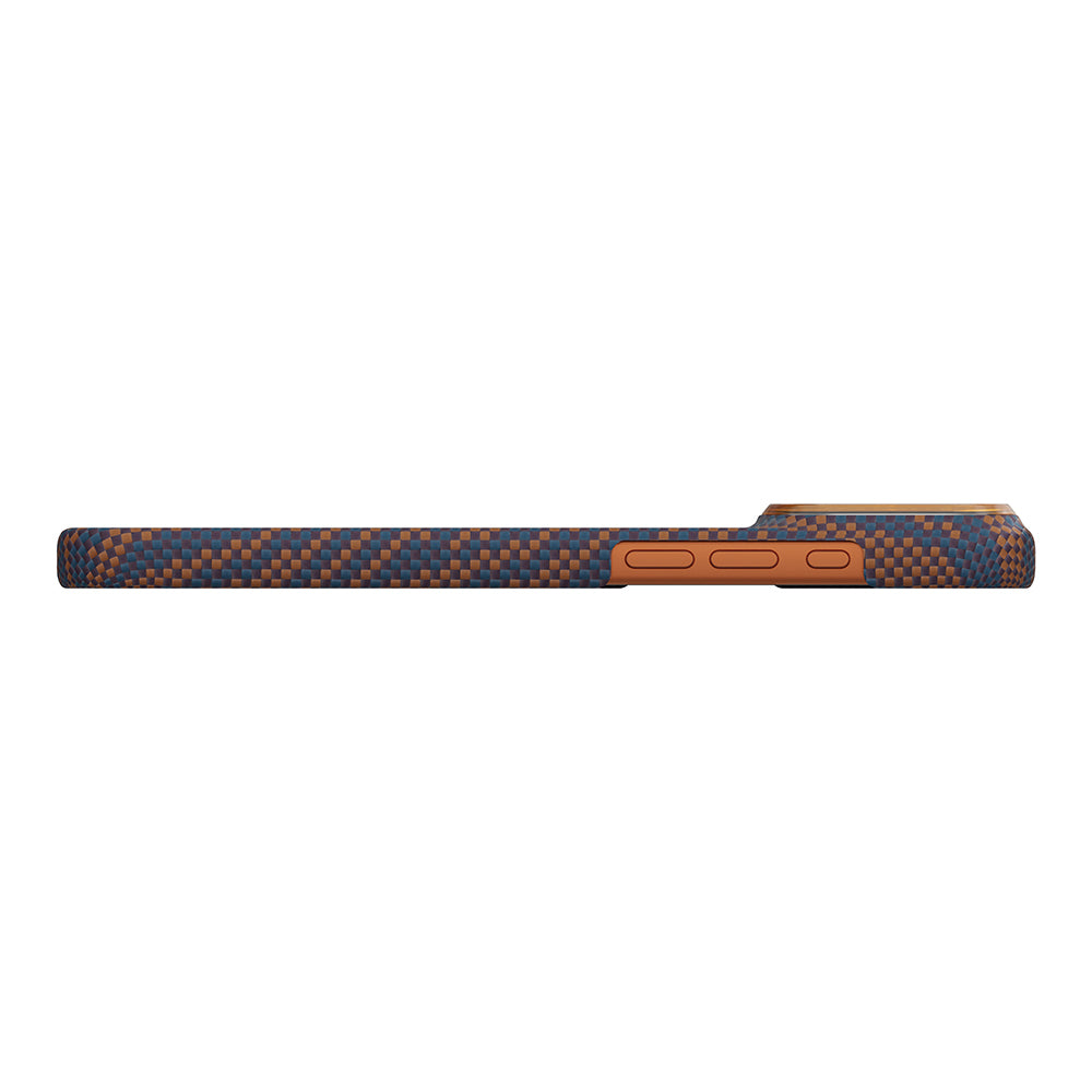 __vg|Turuncu-Lacivert|2|741654370452-03|Apple iPhone 17 Pro Kılıf M-safe Şarj Özellikli Aramid Karbon Fiber Pitaka Breath of Veins Serisi Kapak