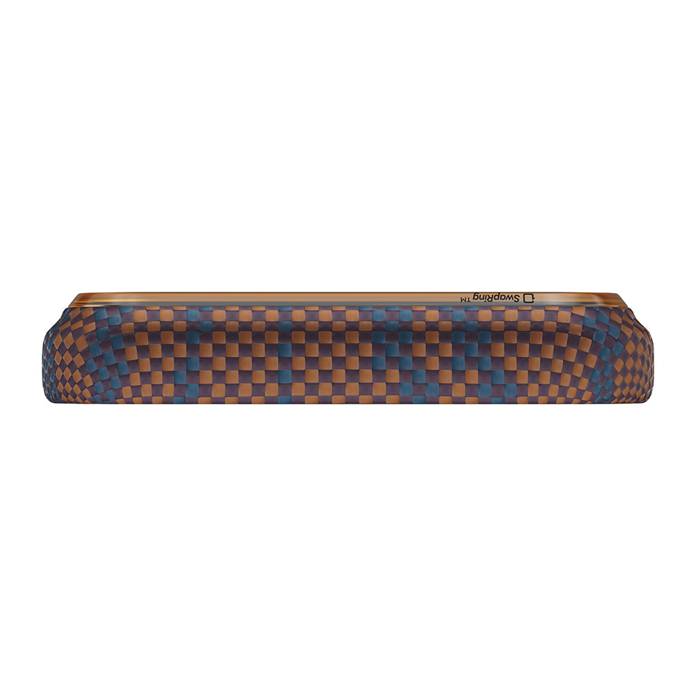 __vg|Turuncu-Lacivert|2|741654370483-03|Apple iPhone 17 Pro Max Kılıf M-safe Şarj Özellikli Aramid Karbon Fiber Pitaka Breath of Veins Serisi Kapak