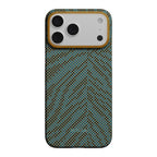 __vg|Yeşil|0|741654370506-01|Apple iPhone 17 Pro Max Kılıf MagSafe Şarj Özellikli Aramid Karbon Fiber Pitaka Breath of Veins Serisi Kapak