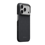 Apple iPhone 18 Pro Kılıf MagSafe Şarj Özellikli Aramid Karbon Fiber Pitaka Argyle Serisi Kapak - Siyah