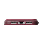 Apple iPhone 18 Pro Kılıf MagSafe Şarj Özellikli Aramid Karbon Fiber Pitaka Argyle Serisi Summa Kapak - Bordo