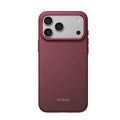 Apple iPhone 18 Pro Max Kılıf MagSafe Şarj Özellikli Aramid Karbon Fiber Pitaka Argyle Serisi Summa Kapak - Bordo