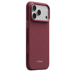 Apple iPhone 18 Pro Max Kılıf MagSafe Şarj Özellikli Aramid Karbon Fiber Pitaka Argyle Serisi Summa Kapak - Bordo