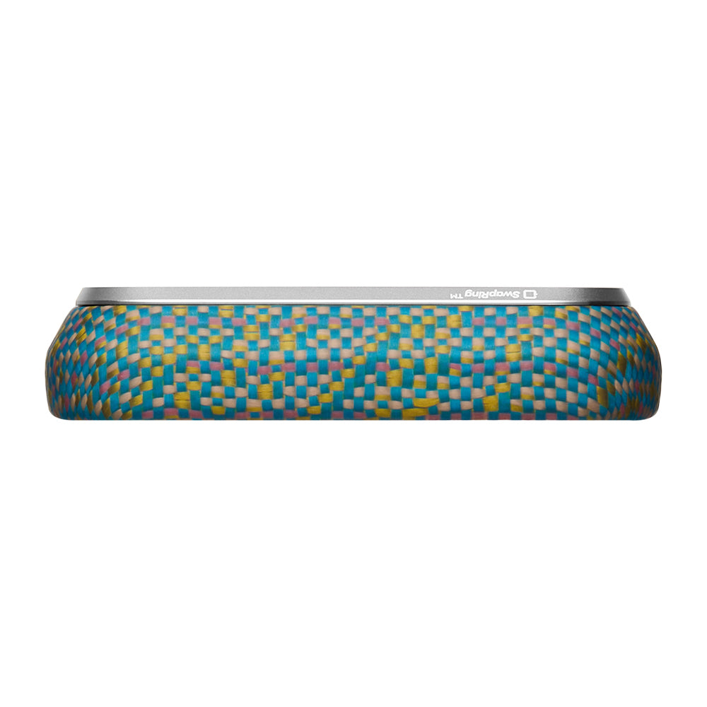Apple iPhone 18 Pro Max Kılıf MagSafe Şarj Özellikli Aramid Karbon Fiber Pitaka Wind Over Wheat Serisi Kapak - Mavi