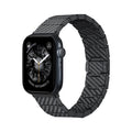 __vg|Siyah-Gri|0|7493554151060-01|Apple Watch Serisi Uyumlu Karbon Fiber Pitaka Modern Serisi Black-Grey Twill Universal Kordon