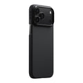 __vg|Siyah-Gri|0|749355418145-01|Apple iPhone 17 Pro Max Kılıf MagSafe Şarj Özellikli 1500D Aramid Karbon Fiber Pitaka Ultra-Slim Classic Serisi Black-Grey Twill Kapak