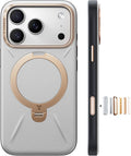 iPhone 17 için TORRAS Q3 VegSkin Organik Deri Standlı Kılıf