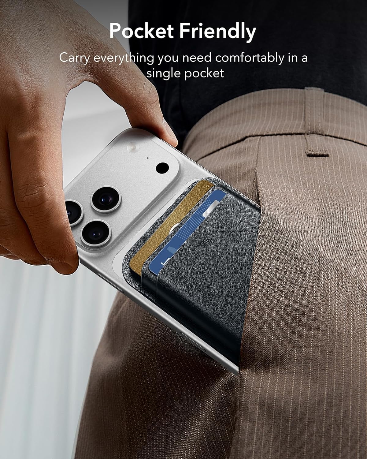 ESR iPhone MagSafe Cüzdan – 5 Kartlık, RFID, Vegan Deri