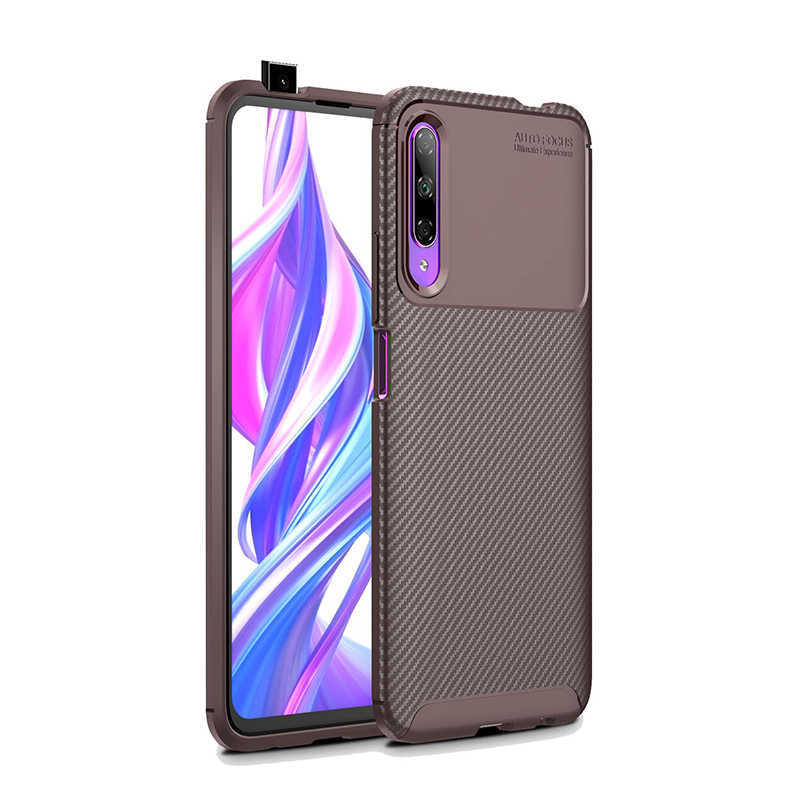 __vg|Kahverengi|0|8680436568842-01|Huawei P Smart Pro 2019 Kılıf Gordonix Negro Silikon Kapak
