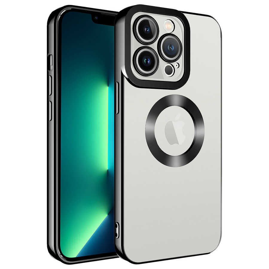 __vg|Siyah|0|8680436608975-01|Apple iPhone 14 Pro Max Kılıf Kamera Korumalı Logo Gösteren Gordonix Omega Kapak