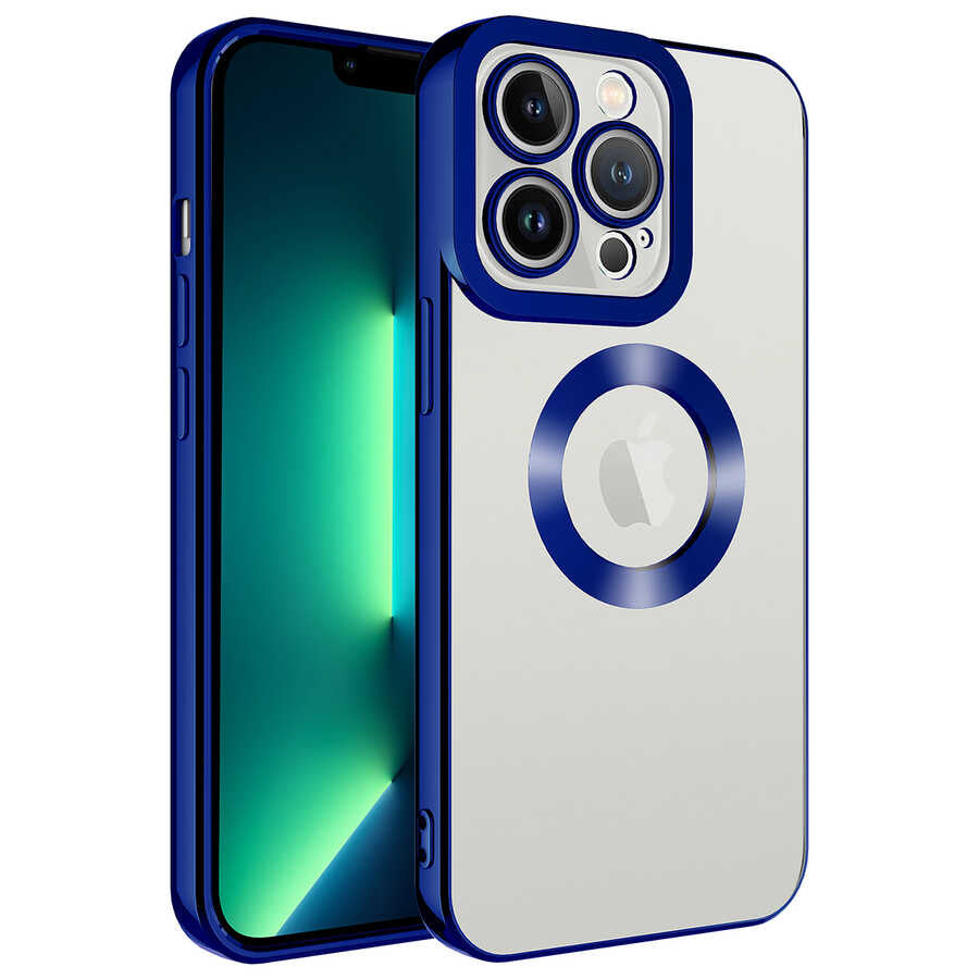 __vg|Mavi|0|8680436608999-01|Apple iPhone 14 Pro Max Kılıf Kamera Korumalı Logo Gösteren Gordonix Omega Kapak