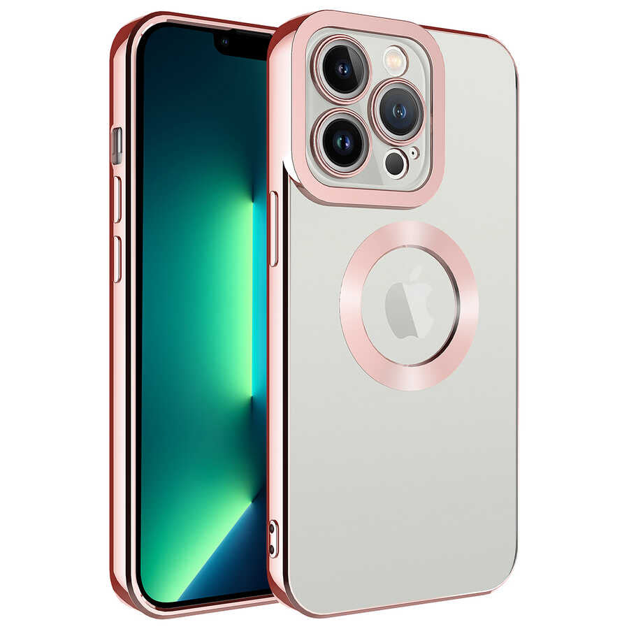 __vg|Rose Gold|0|8680436609019-01|Apple iPhone 14 Pro Max Kılıf Kamera Korumalı Logo Gösteren Gordonix Omega Kapak