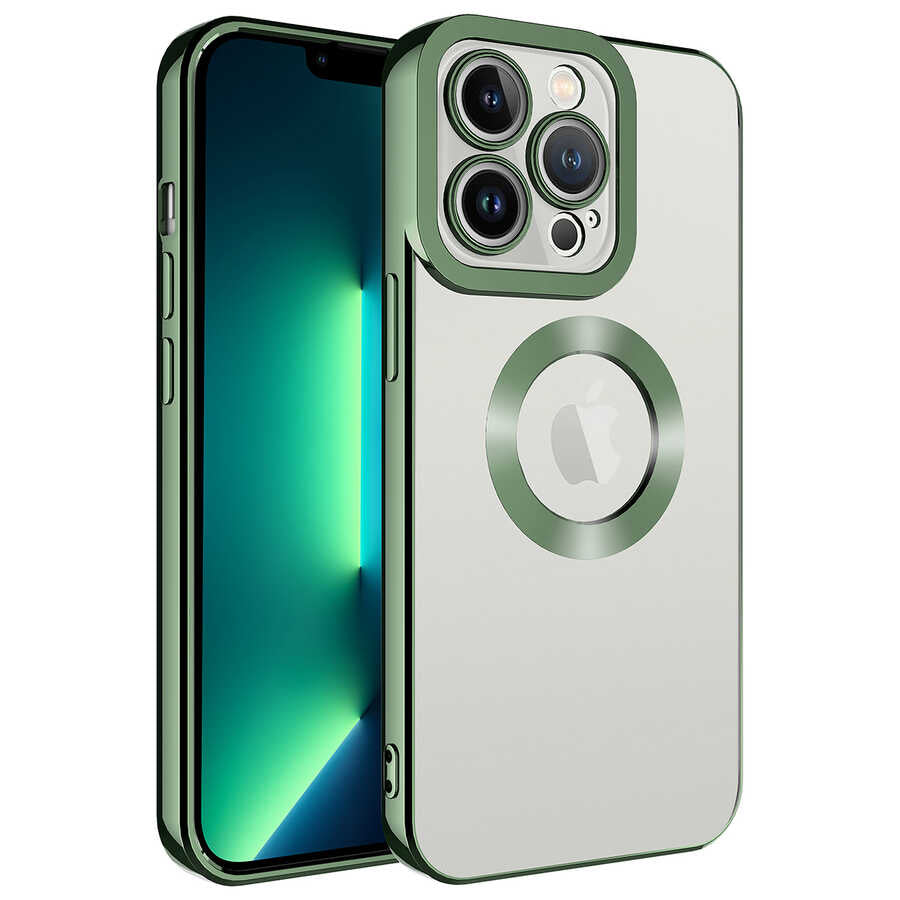 __vg|Yeşil|0|8680436609026-01|Apple iPhone 14 Pro Max Kılıf Kamera Korumalı Logo Gösteren Gordonix Omega Kapak