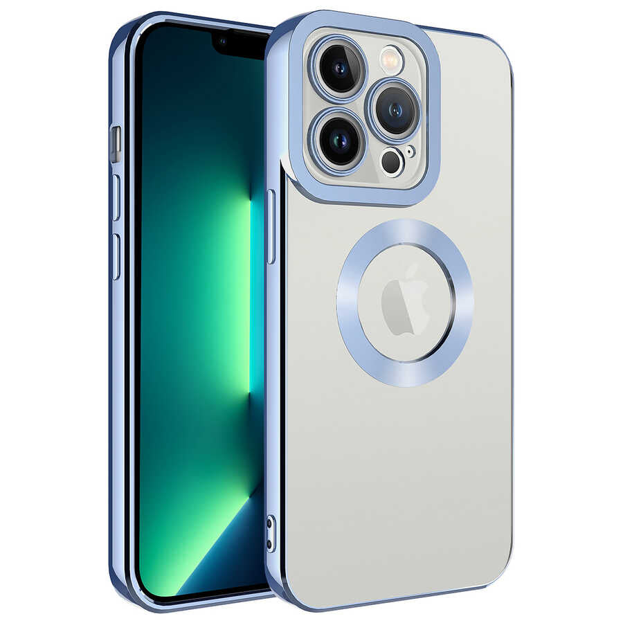 __vg|Mavi Açık|0|8680436609163-01|Apple iPhone 14 Pro Max Kılıf Kamera Korumalı Logo Gösteren Gordonix Omega Kapak