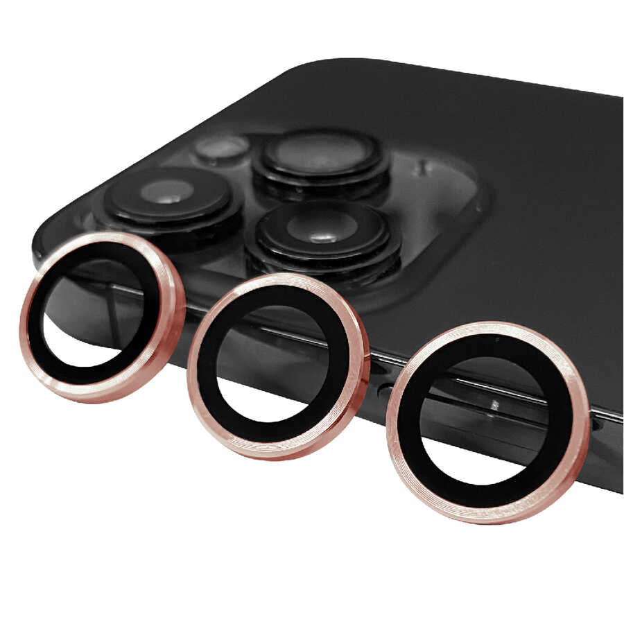 __vg|Rose Gold|0|8680436610121-01|Apple iPhone 14 Pro Max Gordonix CL-07 Kamera Lens Koruyucu