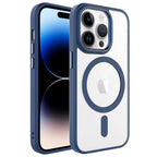 __vg|Lacivert|0|8680436612125-01|Apple iPhone 14 Pro Max Kılıf Wireless Şarj Özellikli Gordonix Krom MagSafe Silikon Kapak