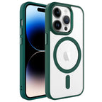 __vg|Koyu Yeşil|0|8680436612132-01|Apple iPhone 14 Pro Max Kılıf Wireless Şarj Özellikli Gordonix Krom MagSafe Silikon Kapak