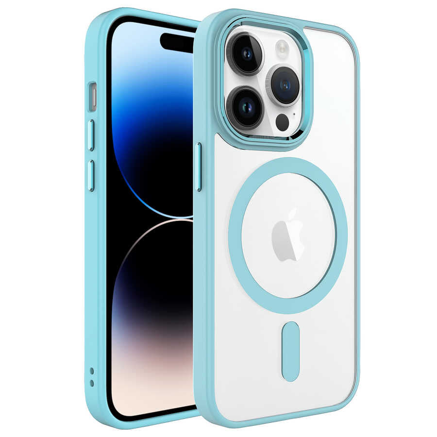 __vg|Yeşil|0|8680436612170-01|Apple iPhone 14 Pro Max Kılıf Wireless Şarj Özellikli Gordonix Krom MagSafe Silikon Kapak