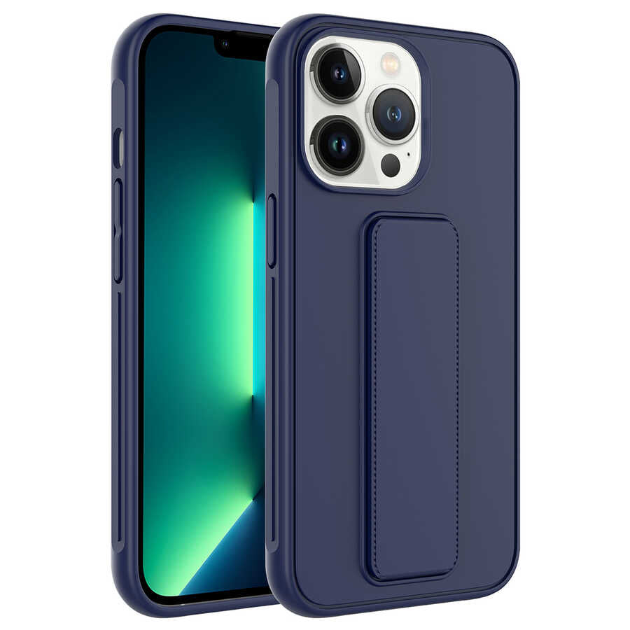 __vg|Lacivert|0|8680436616604-01|Apple iPhone 14 Pro Max Kılıf Gordonix Qstand Kapak