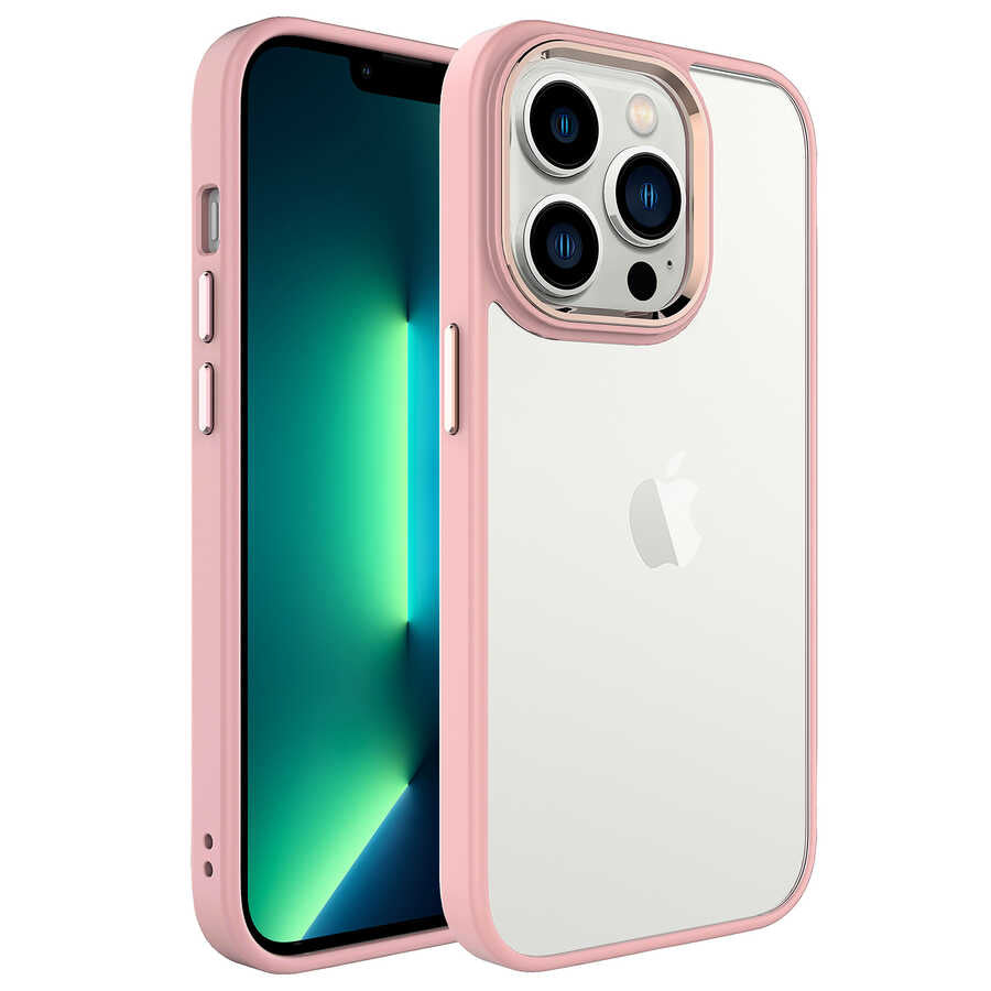 __vg|Pembe Açık|0|8680436619100-01|Apple iPhone 14 Pro Max Kılıf Gordonix Krom Kapak